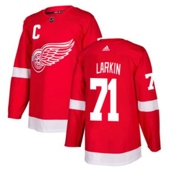 Adidas Red Wings #71 Dylan Larkin Red Home With C patch Stitched Men's NHL Jersey Adidas Red Wings #71 Dylan Larkin Red Home With C patch Stitched Men's NHL Jersey